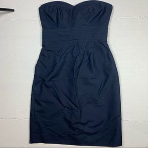 J Crew navy strapless dress